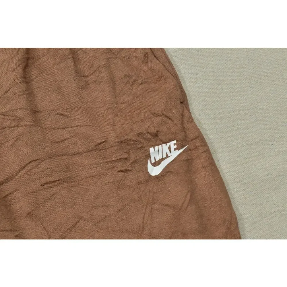 Nike Men's Size S Jogger Sweatpants Brown Cotton Drawstring Pockets Solid